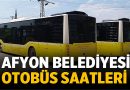 Afyon Belediyesi Otobüs Saatleri – Afyon Haber