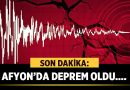 Afyonkarahisar’da Yine Deprem! Artçı Sarsıntılar Devam Ediyor – Afyon Haber