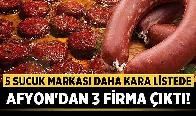 5 Sucuk Markası Daha Kara Listede: Afyonkarahisar’dan 3 Marka Çıktı! – Afyon Haber