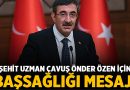 Şehit Uzman Çavuş Önder Özen İçin Başsağlığı Mesajı – Afyon Haber