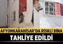 Afyonkarahisar’da Riskli Bina Tahliye Edildi – Afyon Haber