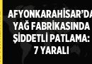 Afyonkarahisar’da Yağ Fabrikasında Şiddetli Patlama: 7 Yaralı – Afyon Haber
