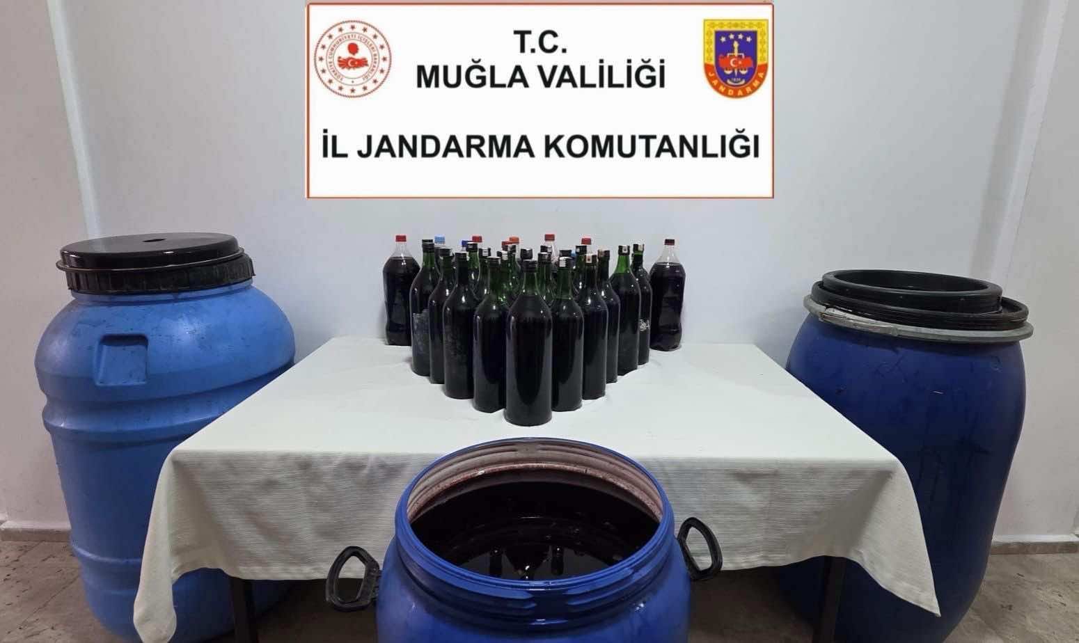 Muğla'da 1 ton 235 litre sahte ve kaçak alkol ele geçirildi