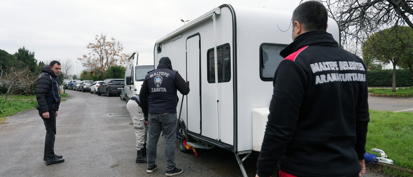 Maltepe Belediyesi'nden karavan işgallerine yönelik çalışma