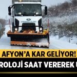 Afyon’da Kar Alarmı! Harita Üzerinde Saat Saat Duyuruldu – Afyon Haber