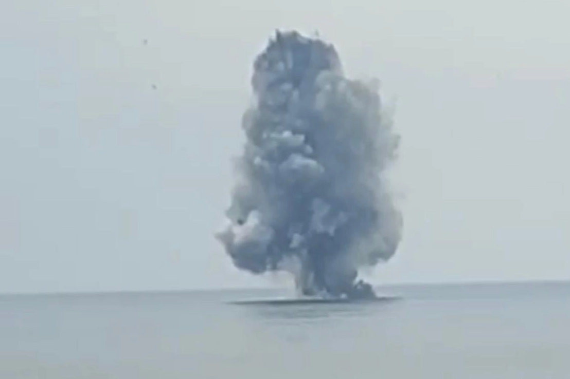 Ordu Ünye’de kontrollü vuran insansız patlatıldı deniz kıyıya aracı