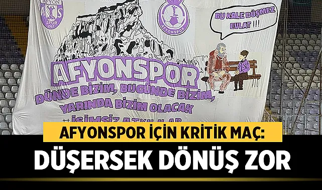 Afyonspor İçin Hayati Maç: Düşersek Dönüş Zor Olur