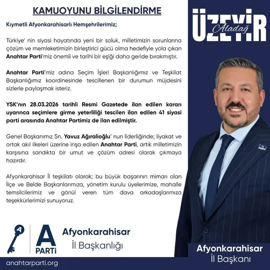 Anahtar Parti Afyonkarahisar: Kurallar Vatandaşı Korumalı, Yoksullaştırmamalı
