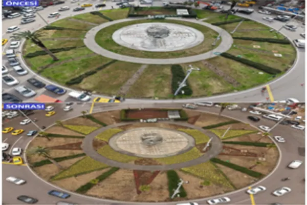 İzmir’de 9 Eylül Meydanı peyzaj araştırmalarıyla yenilendi