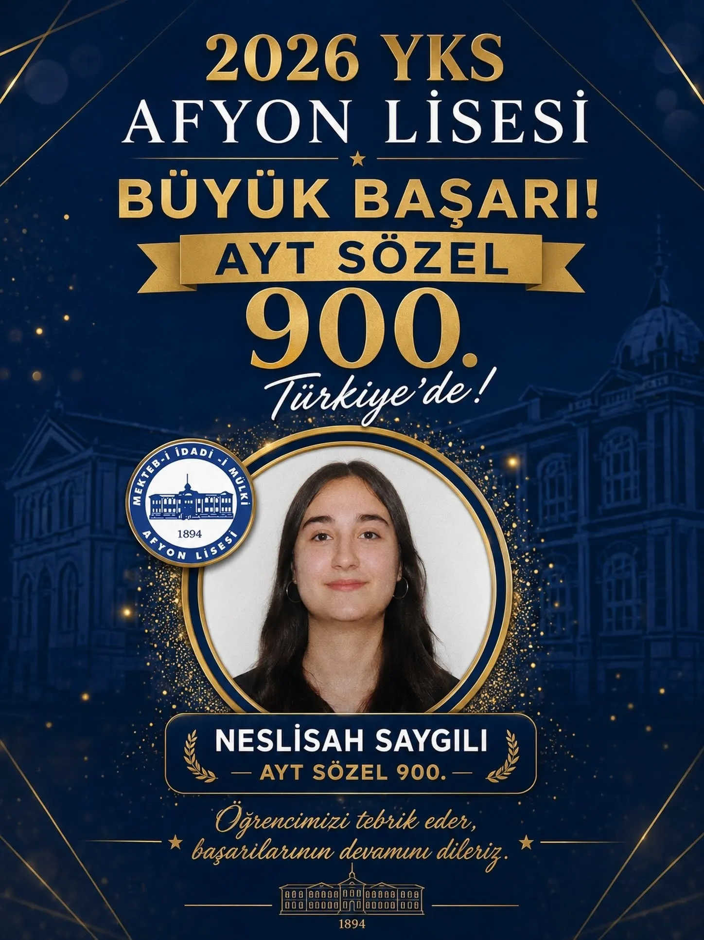 Afyon Lisesi Öğrencilerinden YKS’de Başarı